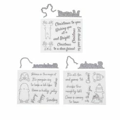 Crafter's Companion Santa's Grotto Christmas Peek-A-Boo Stamp/Die Set
