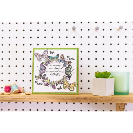 Crafter's Companion Rose And Butterflies Aperture Stamps 2 Crafter's Companion Rose And Butterflies Aperture Stamps - Image 2