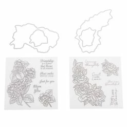 Crafter's Companion Bloom & Grow Floral Statement Stamp And Die Set