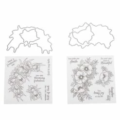 Crafter's Companion Large Statement Floral Stamp And Die Set