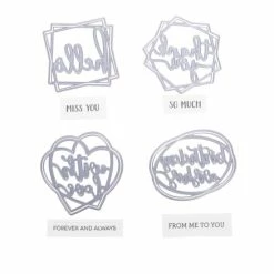 Crafter's Companion Framed Sentiment Die-Cut Stamp And Die Set