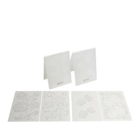 Crafter's Companion Floral Abundance 3D Embossing Folders And Stencils 1 Crafter's Companion Floral Abundance 3D Embossing Folders And Stencils