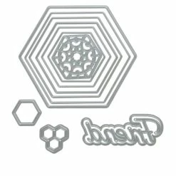 Crafter's Companion Create-A-Card Hexagon Stacked Easel Die Set