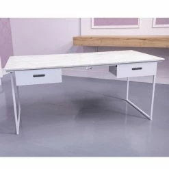 Crafter's Companion Instant Desk With Drawers White Wood