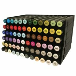 Crafter's Companion Spectrum Noir Marker Storage Trays Black 6/Pkg - Empty - Holds 72