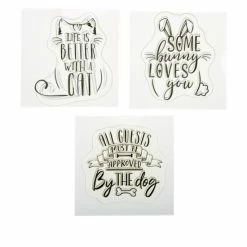 Crafter's Companion Set Of 3 "Pets" Quirky Stamps