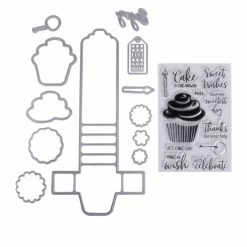 Crafter's Companion Make A Wish Shaped Card Stamp And Die Set